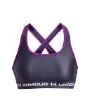 Under Armour Womens Mid Crossback Sports Bra Steel M