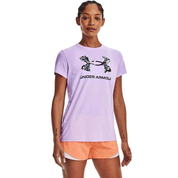 Under Armour Womens Sportstyle Graphic Tee Purple S @ Rebel Active