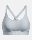 Under Armour Women's Infinity Mid Heather Cover Sports Bra Blue SM