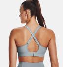 Under Armour Women's Infinity Mid Heather Cover Sports Bra Blue SM