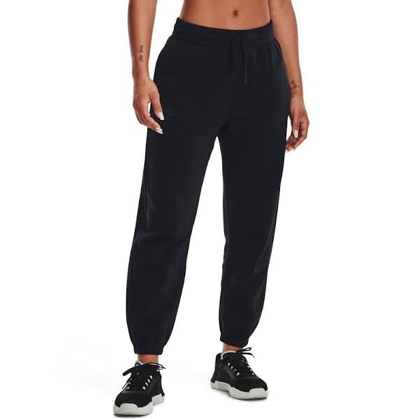 Under Armour Womens UA Rival Fleece Oversized Joggers Black L @ Rebel Active