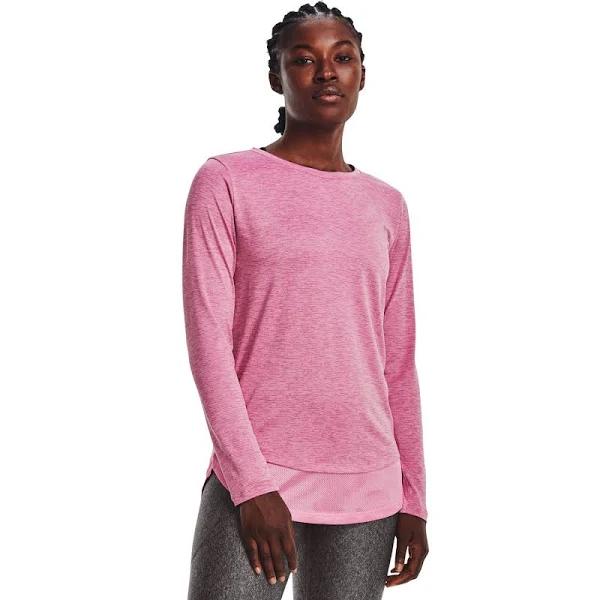 Under Armour Womens UA Tech Vent Long Sleeve Tee Pink XXL @ Rebel Active