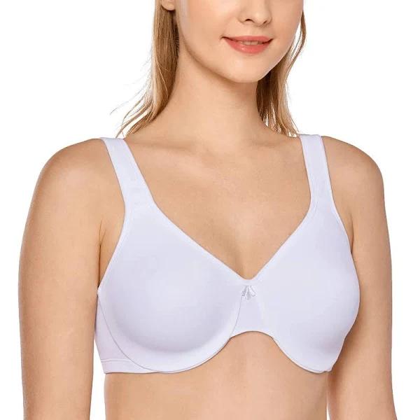 Underwire Minimizer Bra White / 10 / B