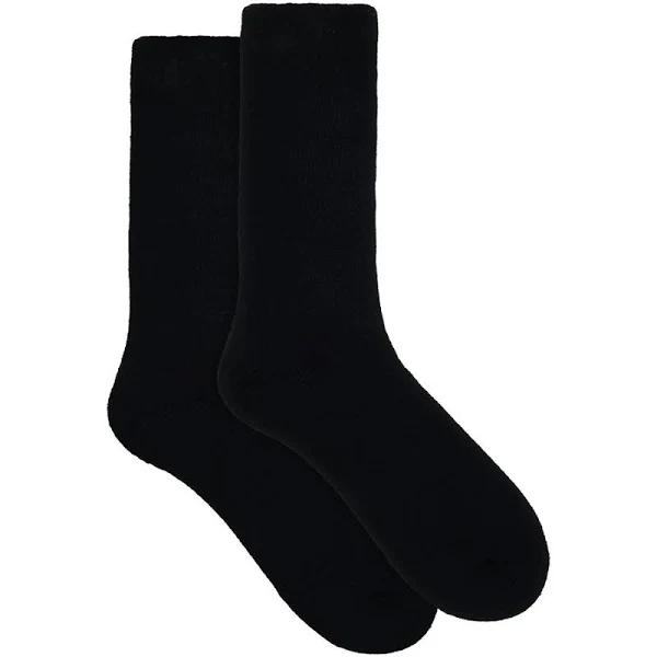 Underworks Men's Heat Bods Thermal Insulated Socks - Black - Size 11-13