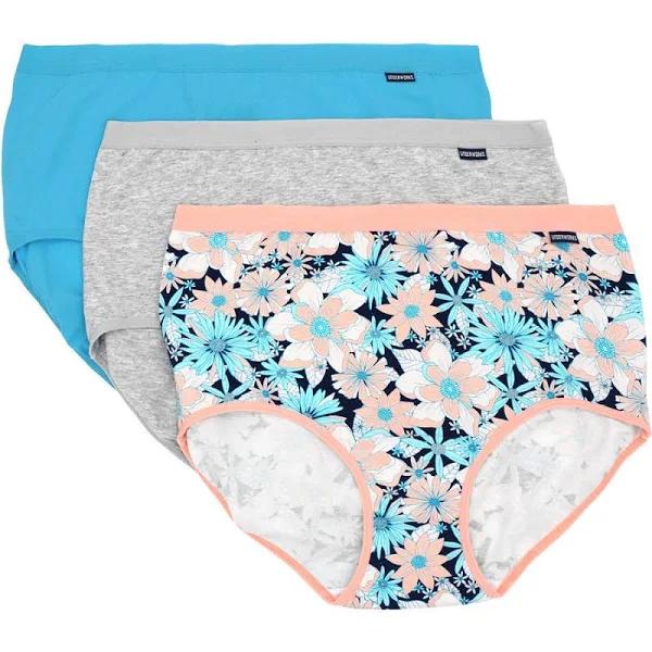 Underworks Women's Full Briefs 3 Pack - Multi - Size 20