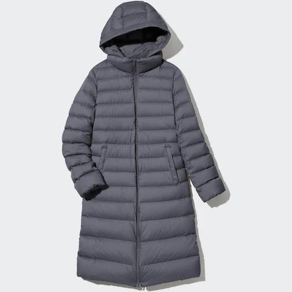 UNIQLO Ultra Light Down Long Petite Coat - Dark Gray Size XS
