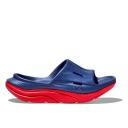 Unisex Hoka Ora Recovery Slide 3 Bellewether Blue/Red Alert / M10/W12
