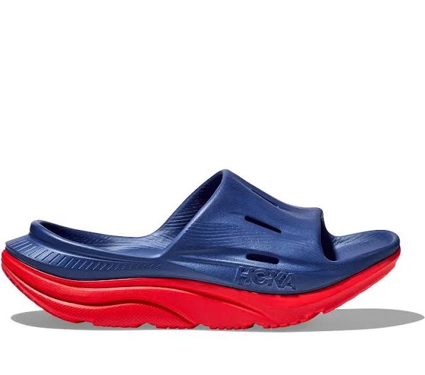 Unisex Hoka Ora Recovery Slide 3 Bellewether Blue/Red Alert / M9/W11