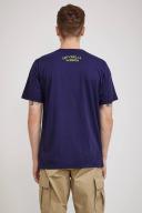 Universal Works - Peace Love and Soul Print Tee - Navy Size: M, Colou