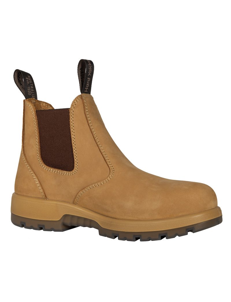Yakka Outback Gusset Pull On Pr Safety Boot, Wheat 7