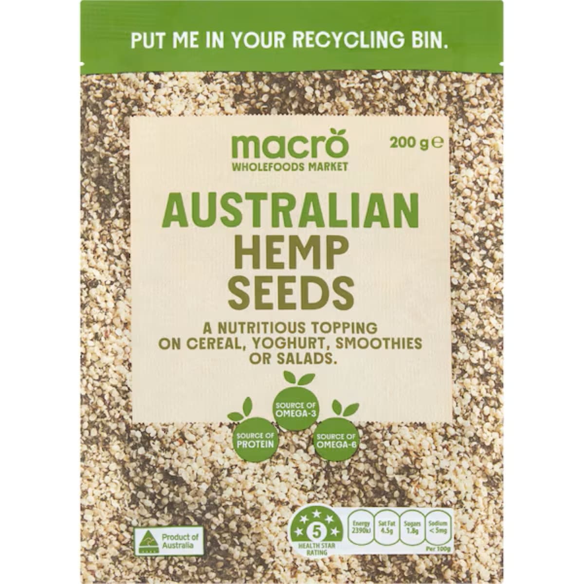 Macro Australian Hemp Seeds 200g | GimmeNow