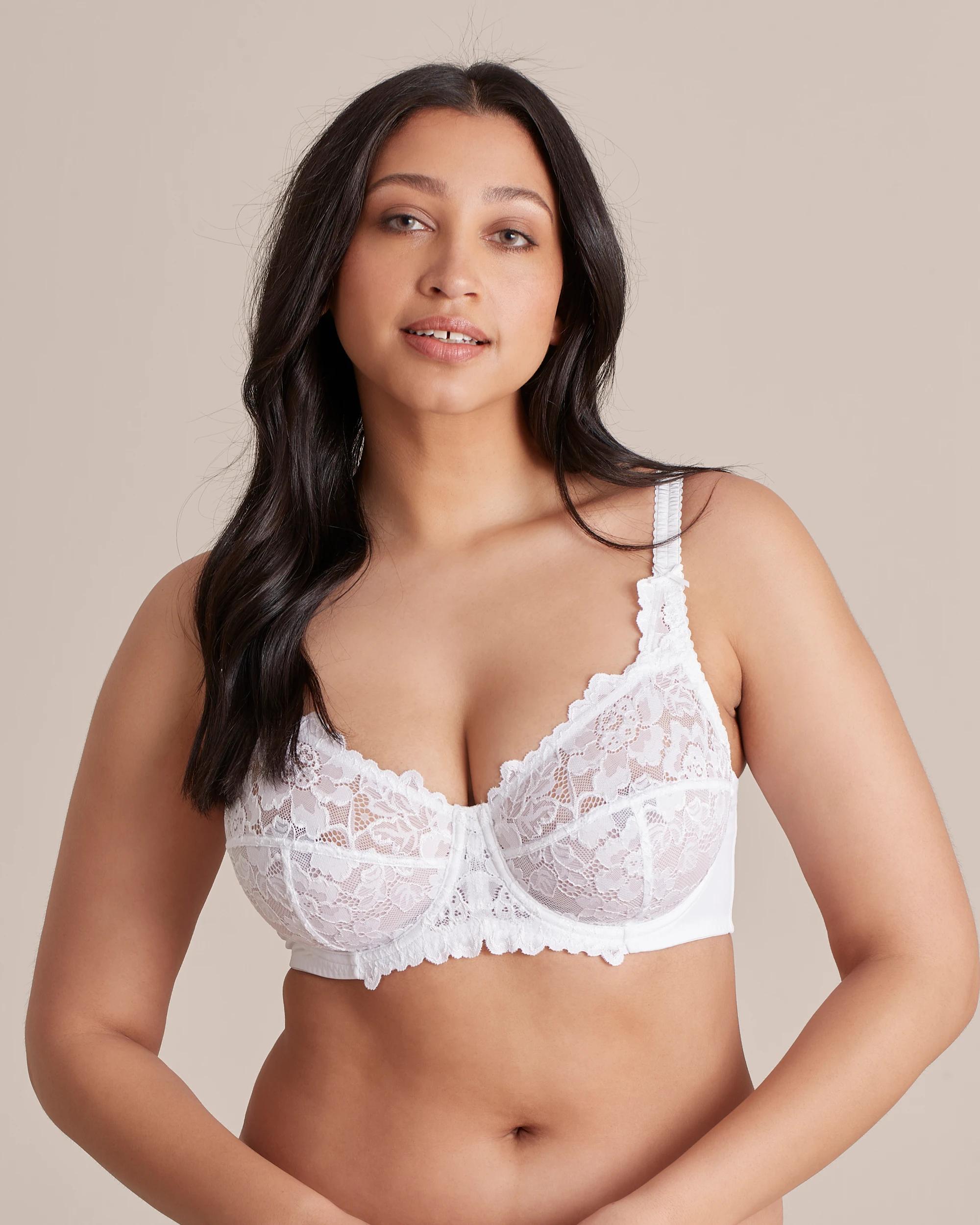 Women's Fuller Figure Cup Soft Lace Underwire Bra | White | Size 20DD by Target Woman