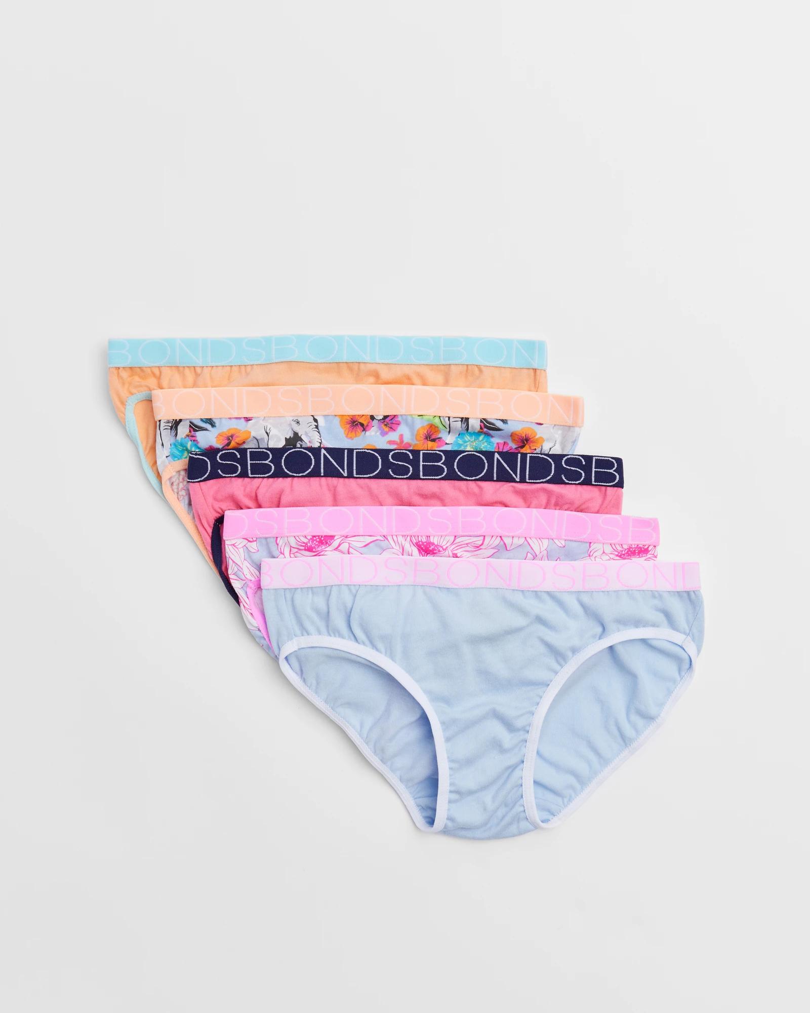Bonds Girls Bikini Briefs 5 Pack