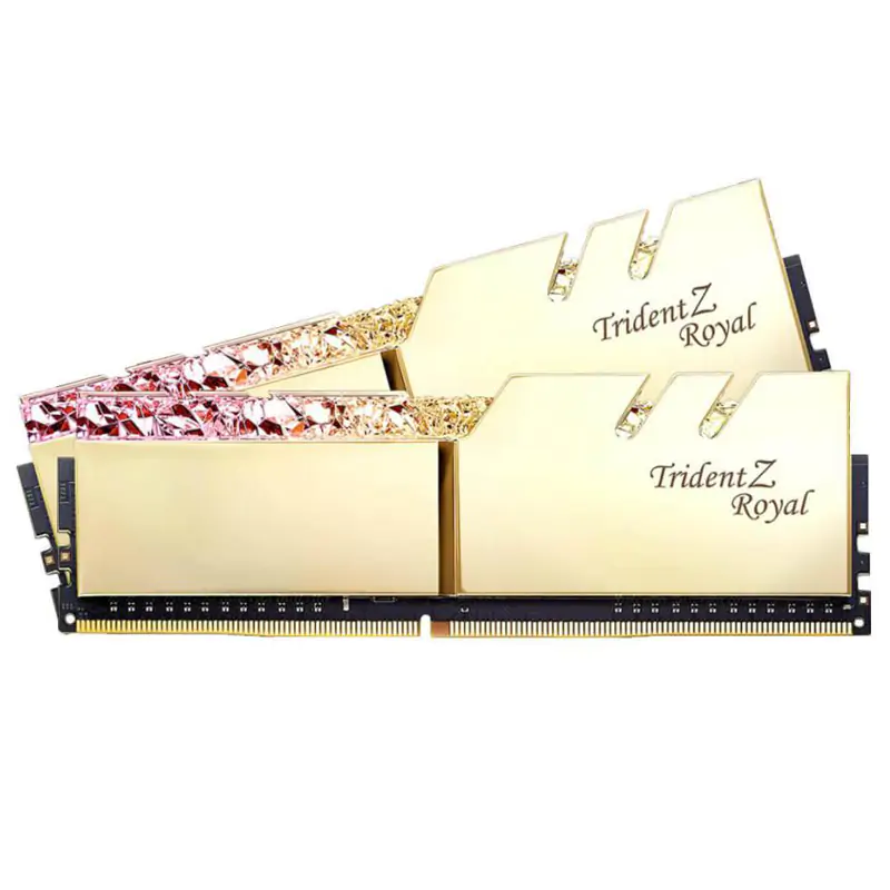 G.Skill Trident Z RGB Royal 32GB (2x 16GB) DDR4 CL16 3200MHz Memory - Silver F4-3200C16D-32GTRS
