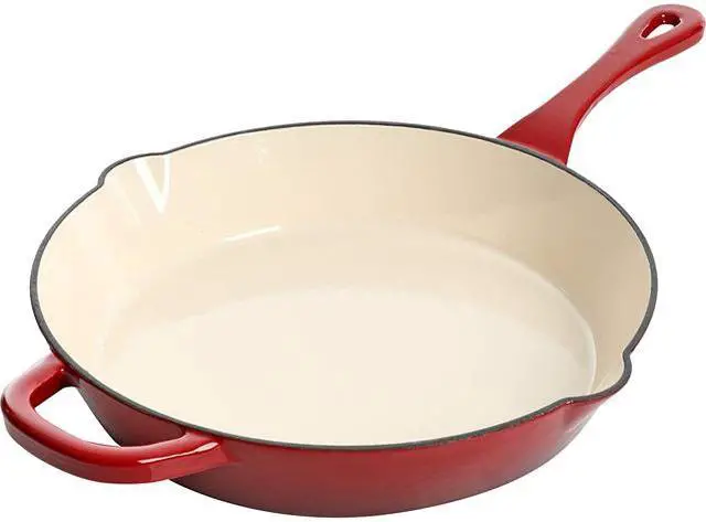 Crock Pot 111986.01 Artisan Enamelled Cast Iron Round Skillet, 30cm , Scarlet Red | Cookware