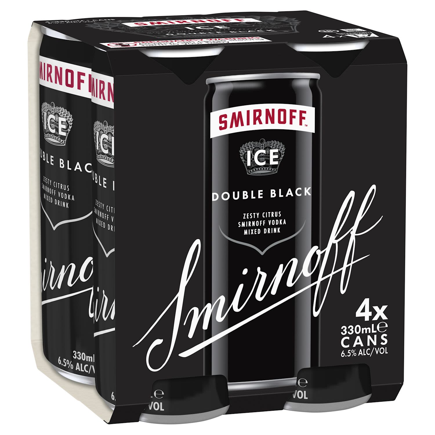 Smirnoff Double Black Ice Bottle 4x300ml