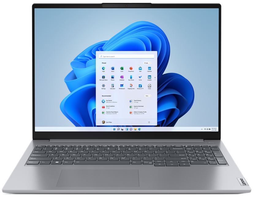 Lenovo ThinkBook 16 G7 15.6' WUXGA Intel U5-125U 16GB DDR5 256GB SSD Windows 11 Pro Iris XE Graphics WIFI6E Thunderbolt Fingerprint Backlit 1YR OS