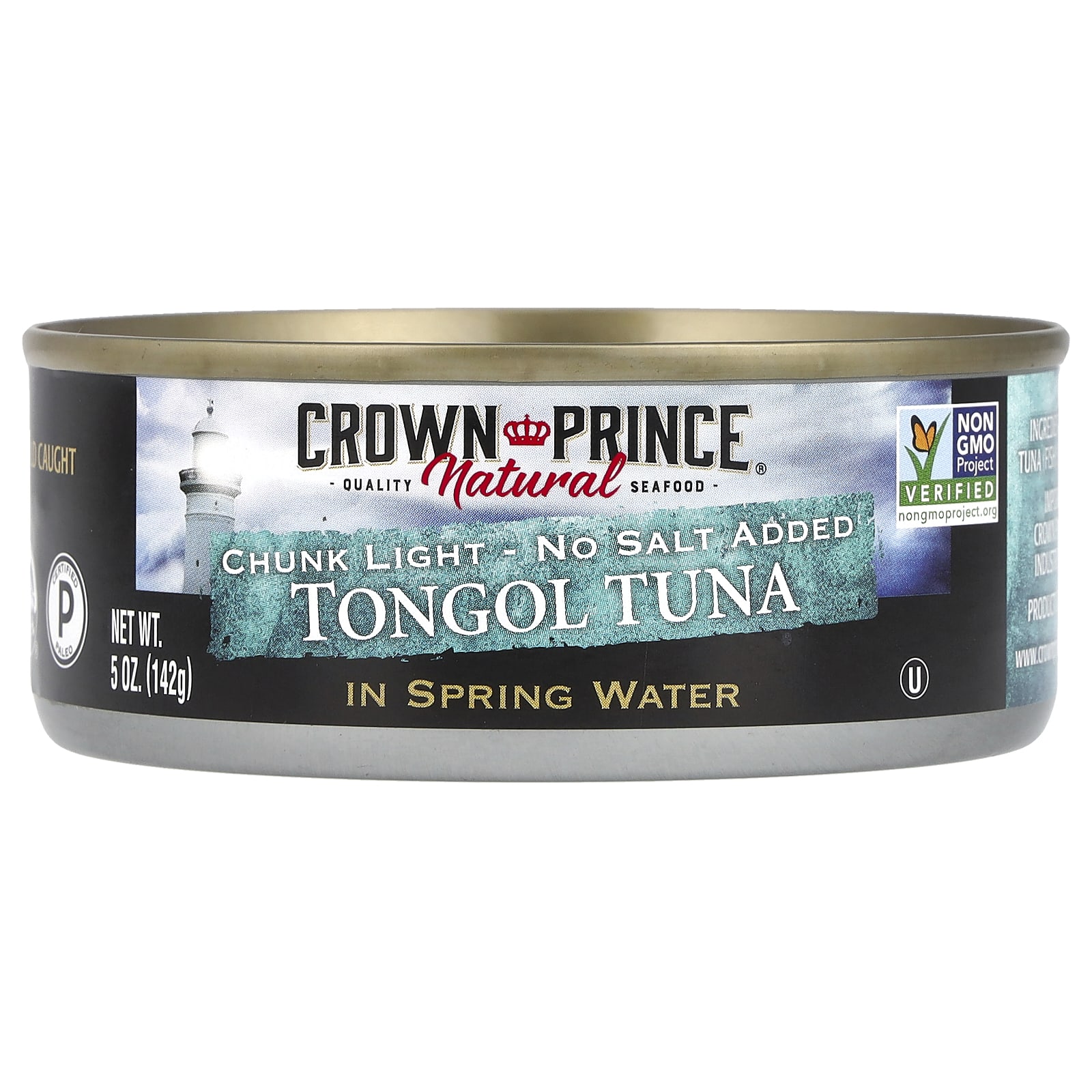 Crown Prince Natural Tongol Tuna Chunk Light - No Salt Added in Spring Water 5 oz (142 g)
