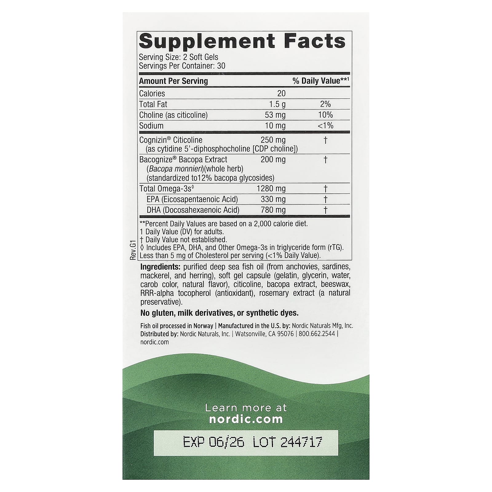 Nordic Naturals Omega Focus 60 Softgels