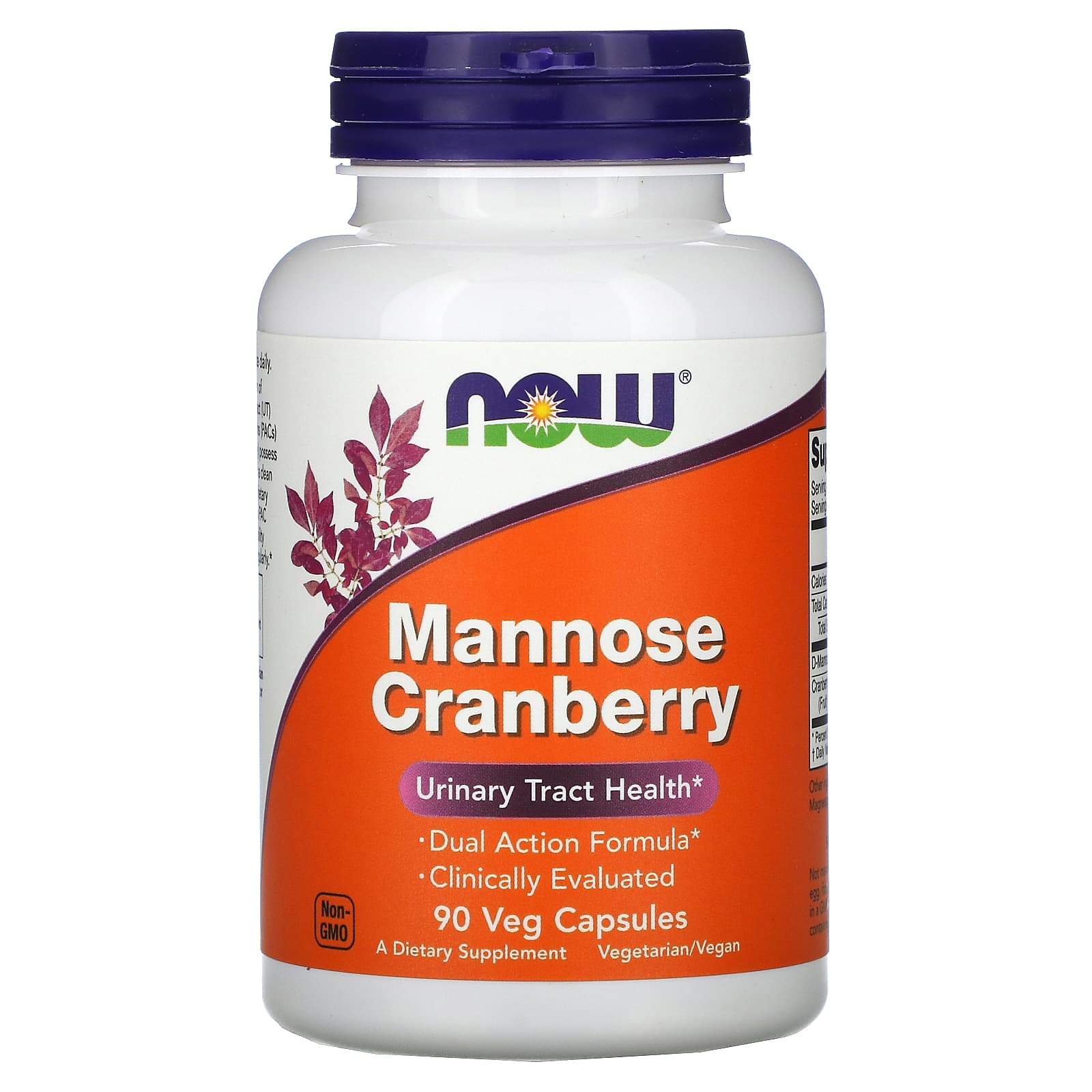 Now Foods Mannose Cranberry - 90 Veg Capsules