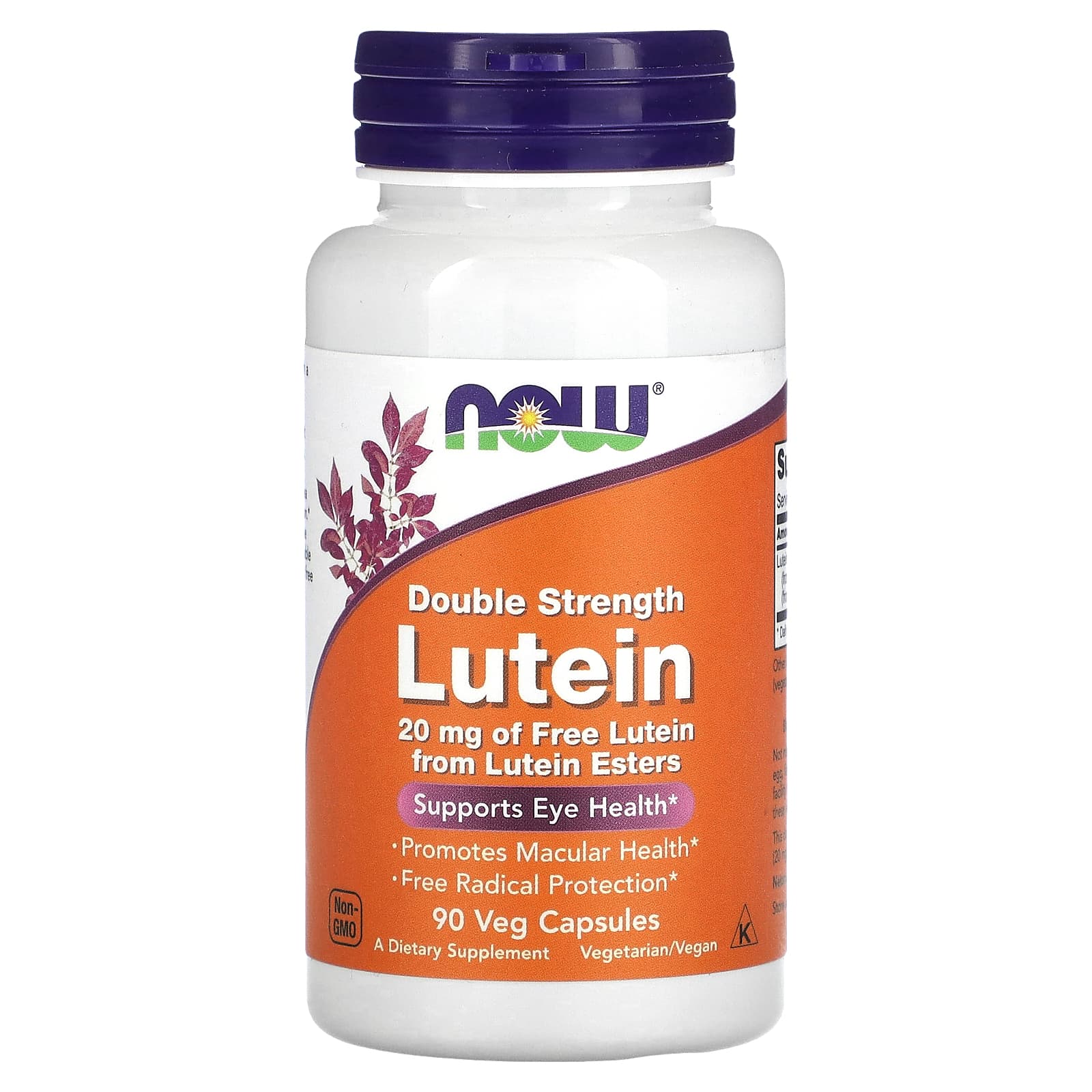 Now Foods Lutein Double Strength 90 Veg Capsules