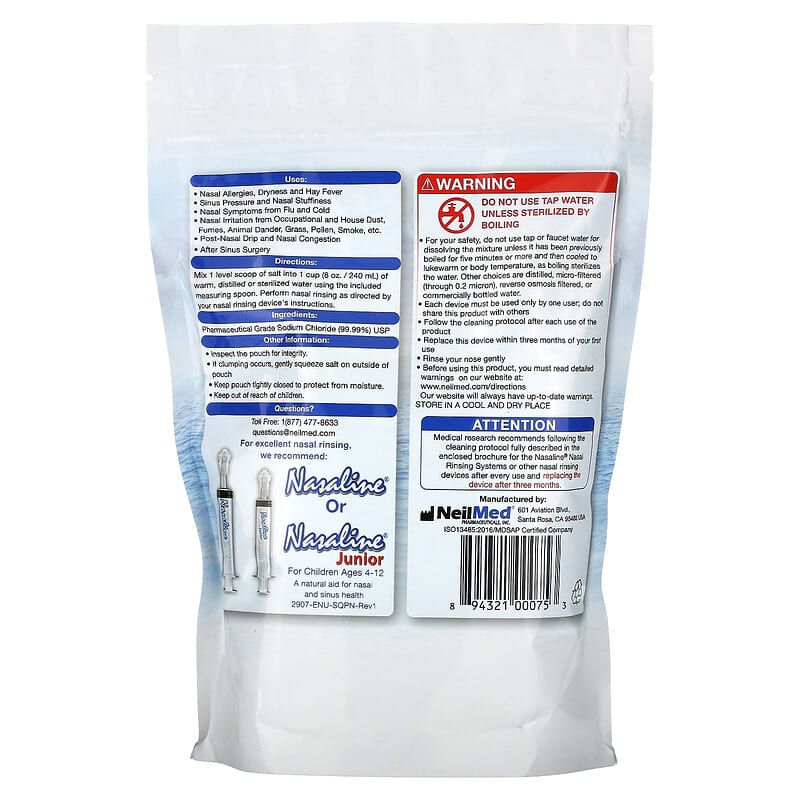 Nasaline Saline Solution Salt - 12 oz pouch