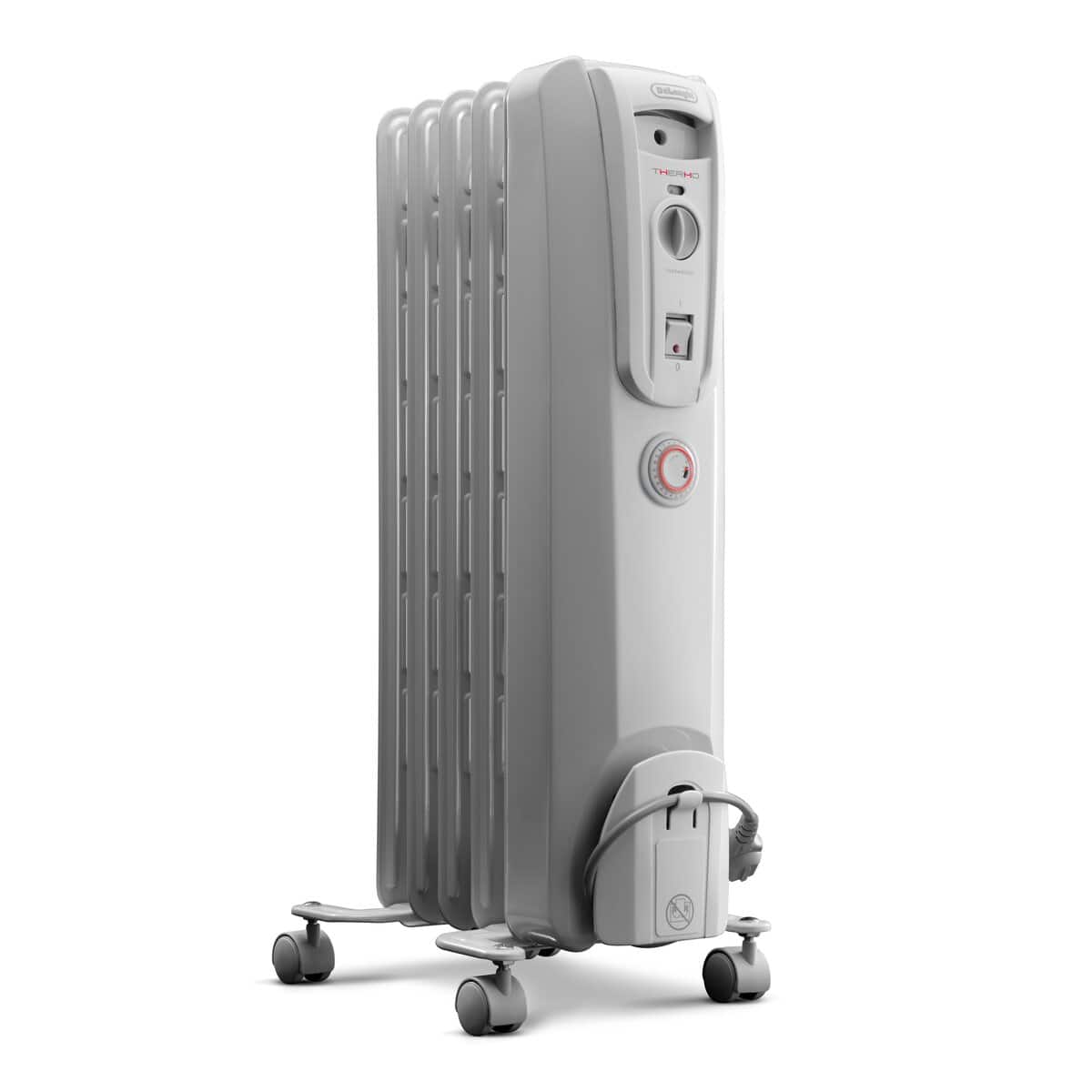 De'Longhi Oil Column Heater 1000W with Timer, White DL1001T