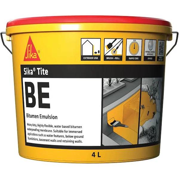 Sika SikaTite Be 4ltr, 15Ltr Bituminous Membrane 4Ltr