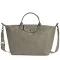 Longchamp Medium Le Pliage Leather Shoulder Tote in Turtledove