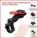 Phone Mount Lock For Motorcycle Bicycle Handlebar