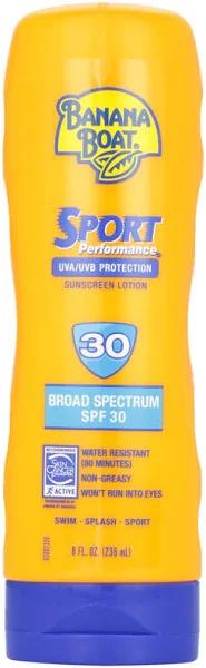 Banana Boat Sport Performance Sunscreen Lotion SPF 30, 8.0 fl oz