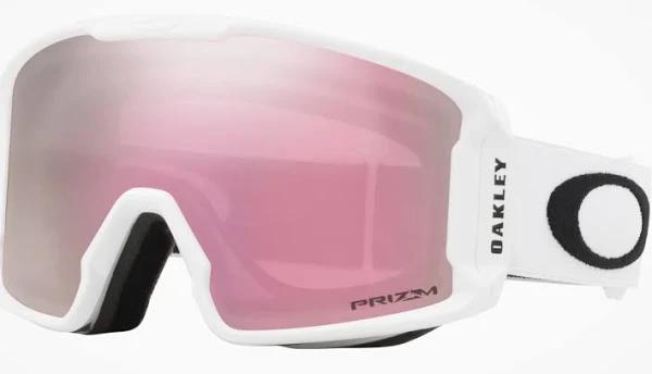 Oakley Line Miner XM Matte White Prizm Snow Hi Pink Iridium Goggles