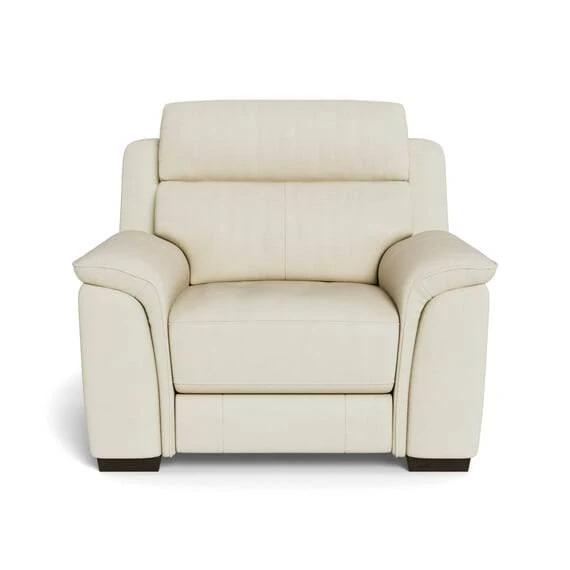 Asher Leather Electric Recliner Armchair Frost by Freedom