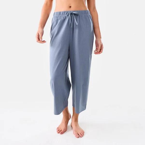 Kmart 3/4 Knit Pants - Steel Grey Size: 8