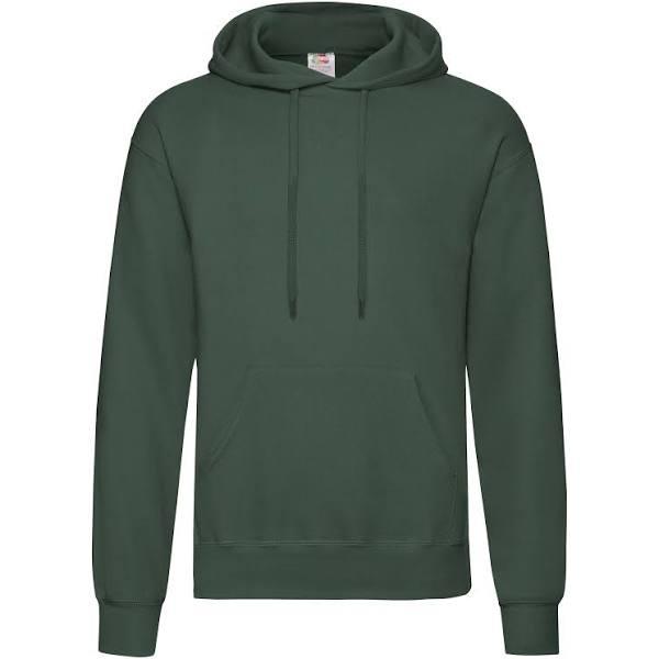 Fruit of The Loom Mens Hooded Sweatshirt / Hoodie Bottle Green XL