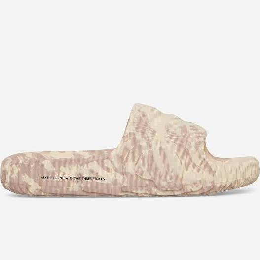 Adidas Adilette 22 Sand Strata/Wonder Taupe/Core Black - Size 7