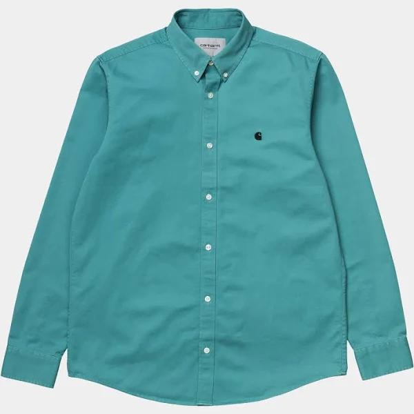 Carhartt-WIP Madison Shirt - Frosted Turquoise/Black - Green / S