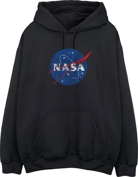 NASA Mens Insignia Cotton Logo Hoodie Black 3XL Polyester Cotton Mens Hoodie