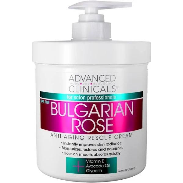 Advanced Clinicals Bulgarian Rose Oil Cream Anti-aging Rescue For Face