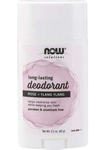 Now Solutions Deodorant, Long-Lasting, Rose + Ylang Ylang - 2.2 oz