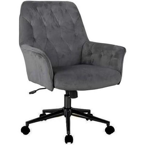 Goodwin Premium Velvet Fabric Executive Office Work Task Desk Computer Chair - Charcoal