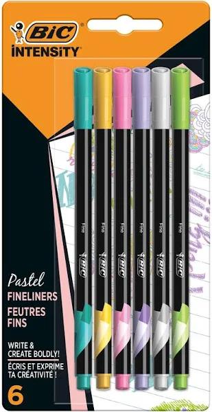 Bic Intensity Fineliners Pastel 6 Pack