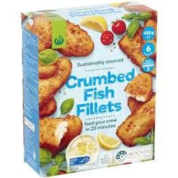 Woolworths Fish Fillets Crumbed 425g