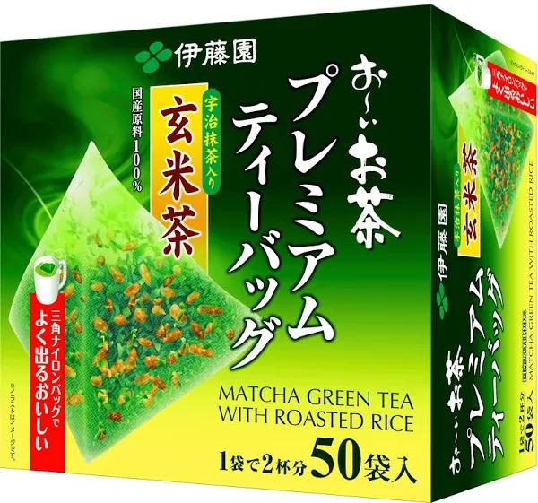 Itoen Oi Ocha Premium Matcha Green Tea With Roasted Rice 50 Bags