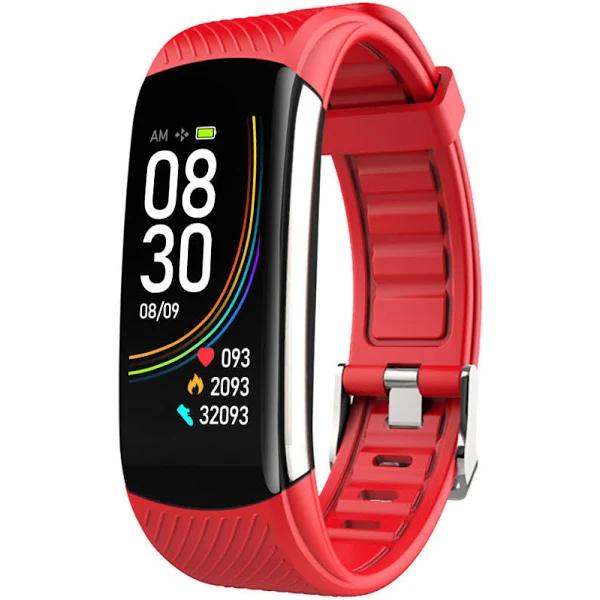 C6t Smart Bracelet Blood Pressure Heart Rate Monitoring Bluetooth Waterproof Red