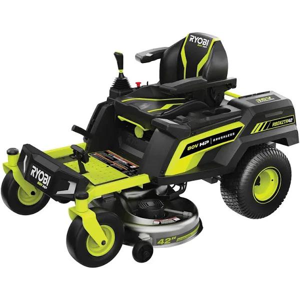 Ryobi 80V HP 42” Lithium Zero Turn Ride-On Mower