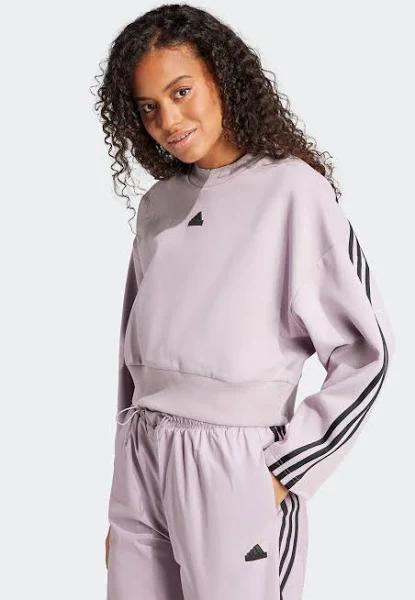 Adidas Future Icons 3 Stripes Sweatshirt Purple XL Woman