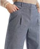 David Lawrence malabar Linen Blend Pant in Chambray Blue 12