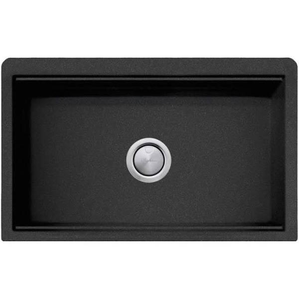 Oliveri ST-BL1584U Santorini Black Farmhouse Undermount Sink