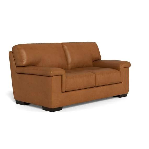 Barret Leather Sofa Caramel by Freedom